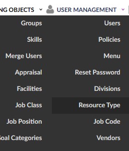 Resource Type - Admin Guide